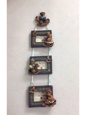 Vintage Cherison 3D Teddy Bear Resin Multi Frame Wall Hanging Photo Frames